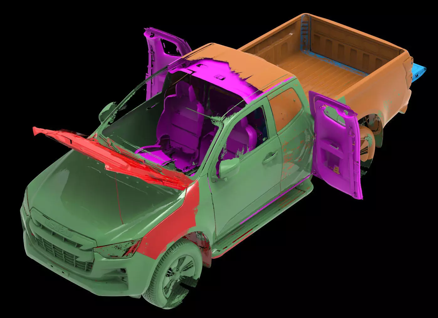 Isuzu D-Max CC EU 2020 Series Native multiple 3D Scan 3D model_0