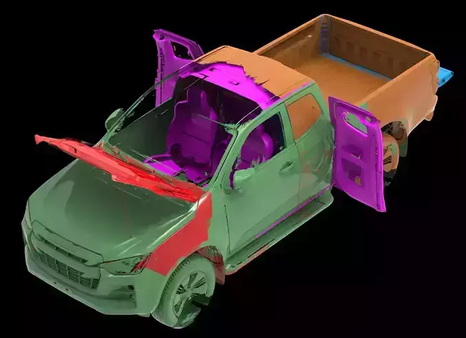 Isuzu D-Max CC EU 2020 Series Native multiple 3D Scan 3D model