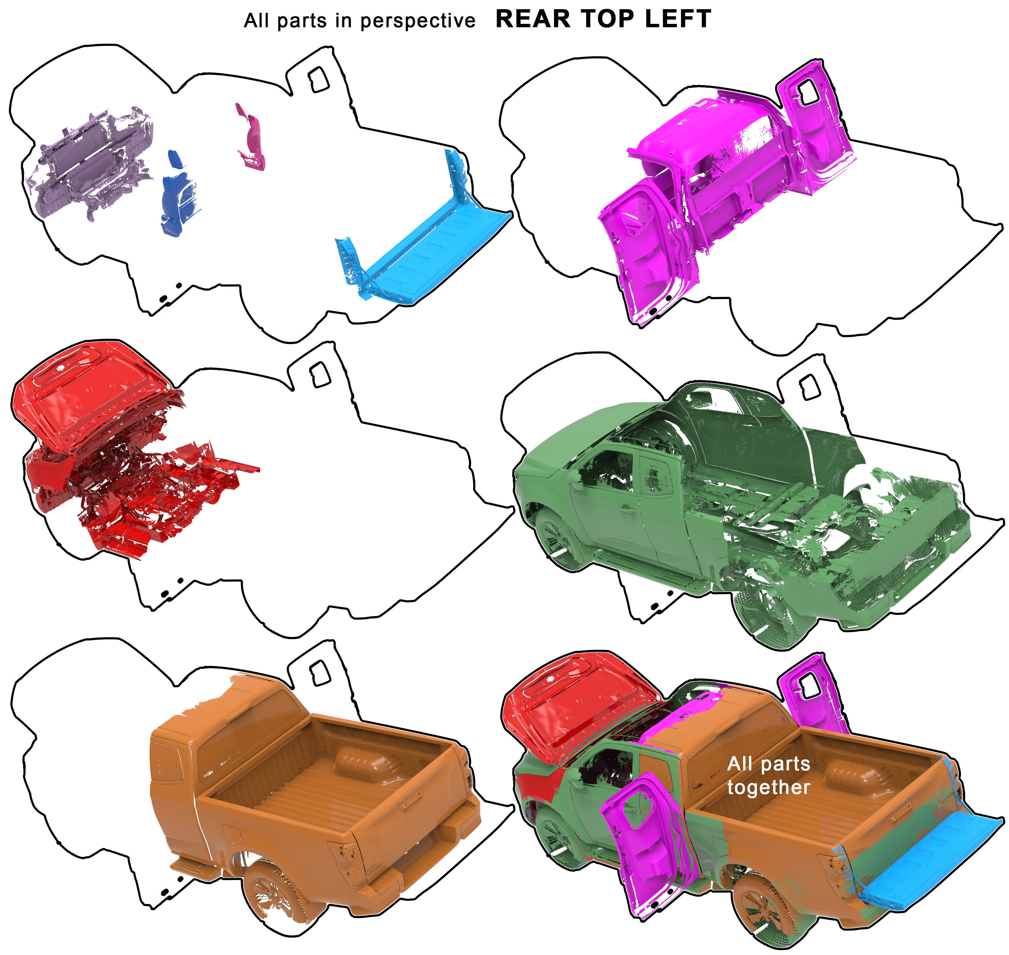 Isuzu D-Max CC EU 2020 Series Native multiple 3D Scan 3D model_10