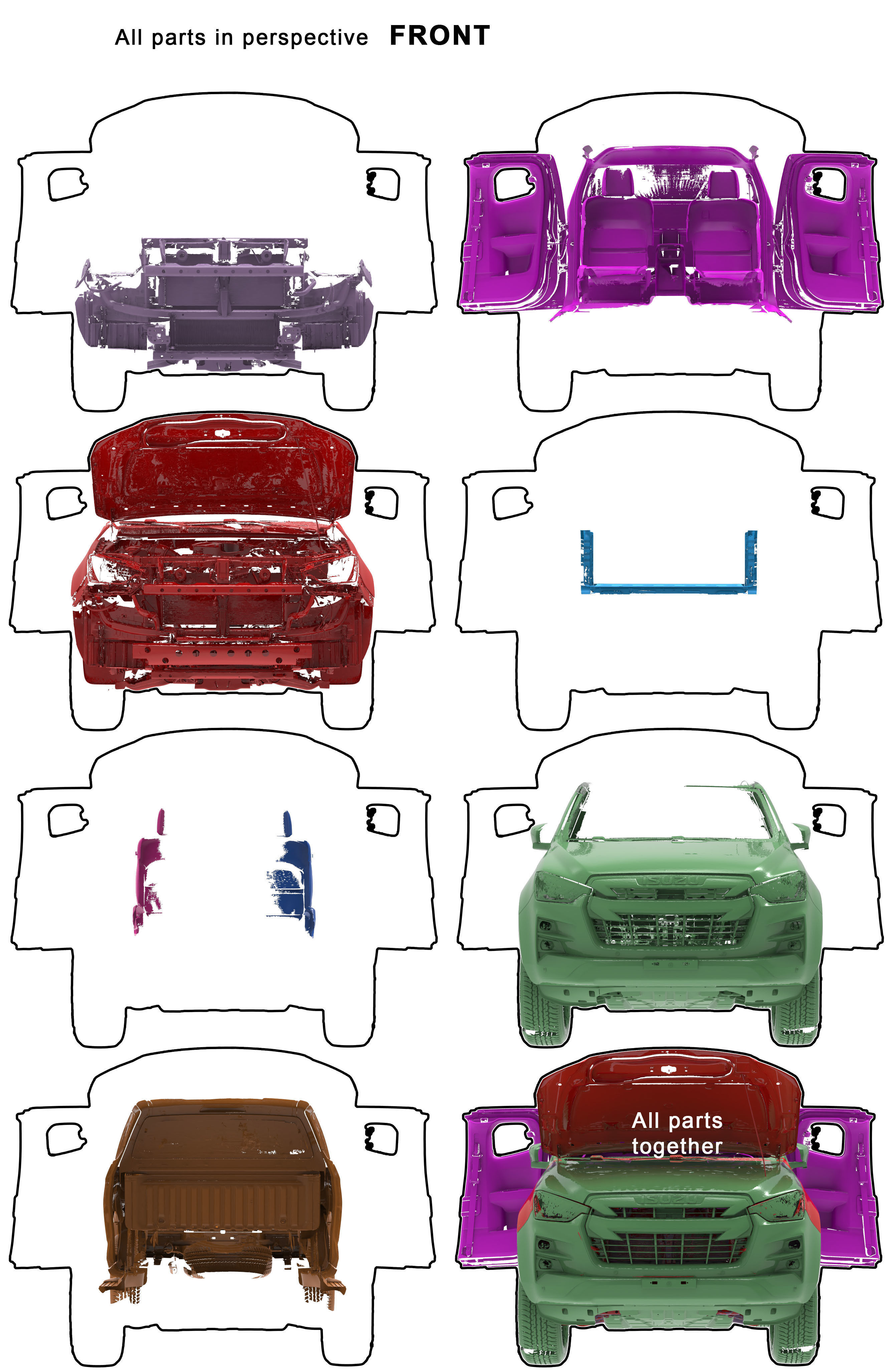 Isuzu D-Max CC EU 2020 Series Native multiple 3D Scan 3D model_5