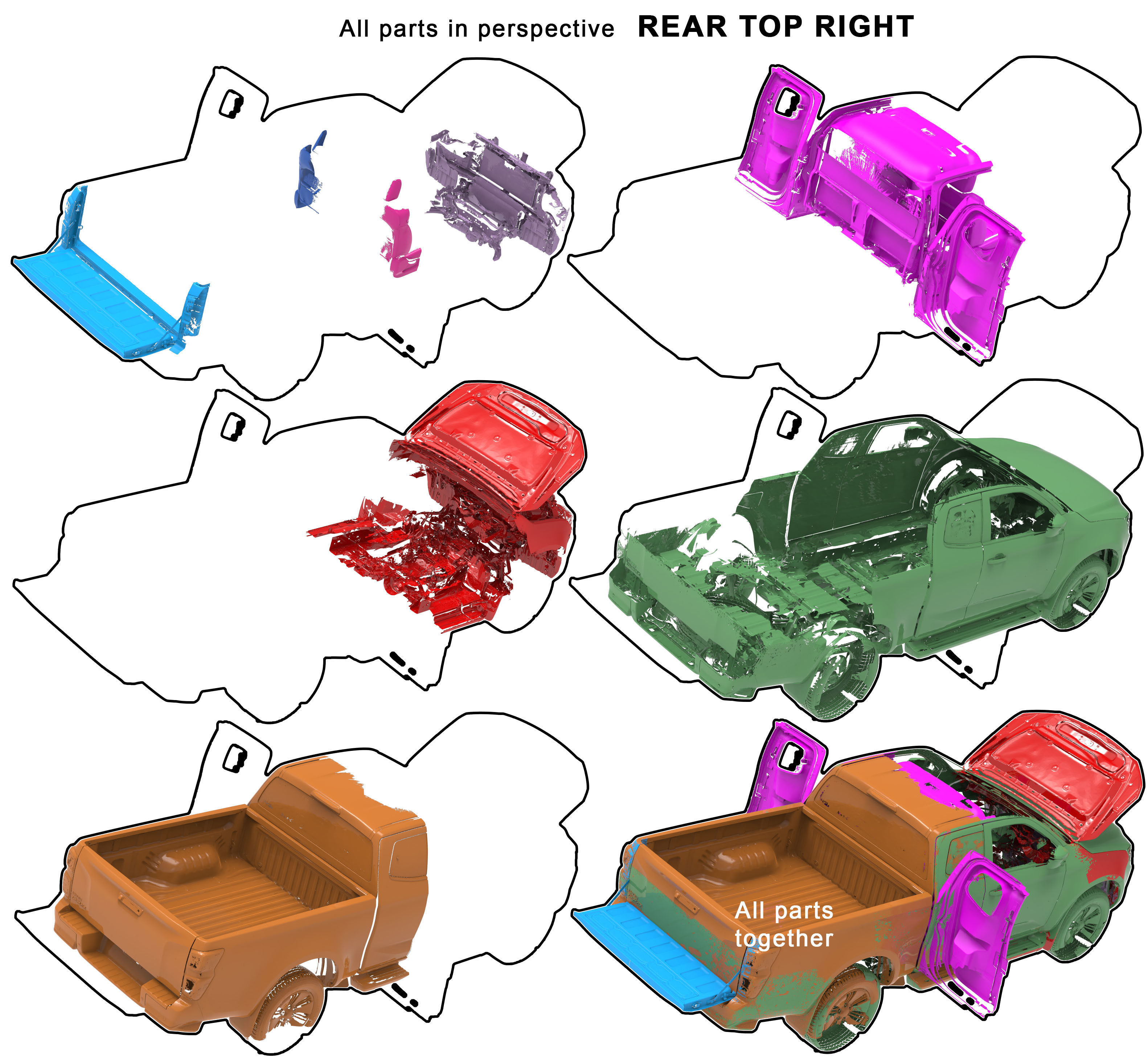 Isuzu D-Max CC EU 2020 Series Native multiple 3D Scan 3D model_9