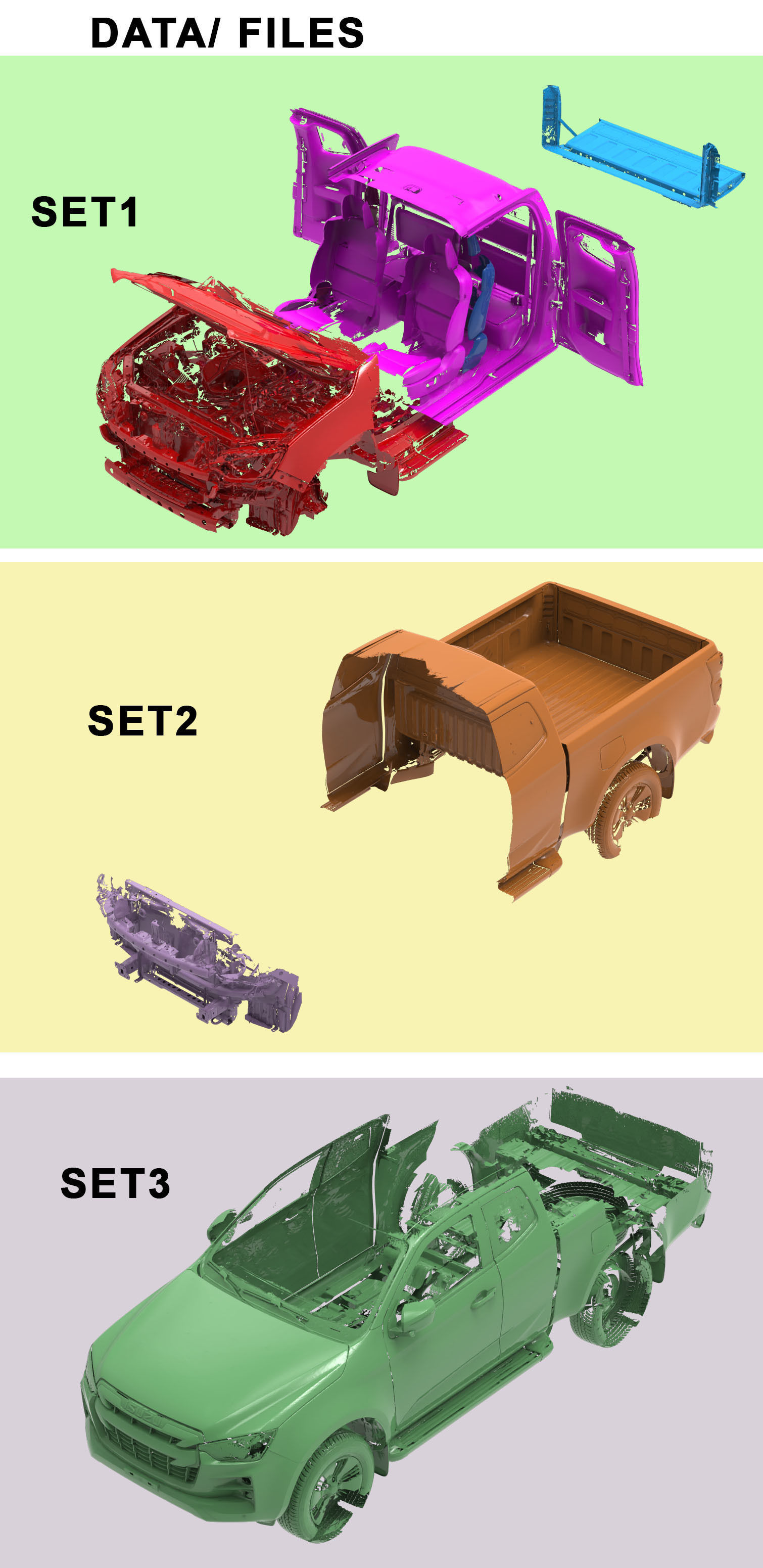 Isuzu D-Max CC EU 2020 Series Native multiple 3D Scan 3D model_12