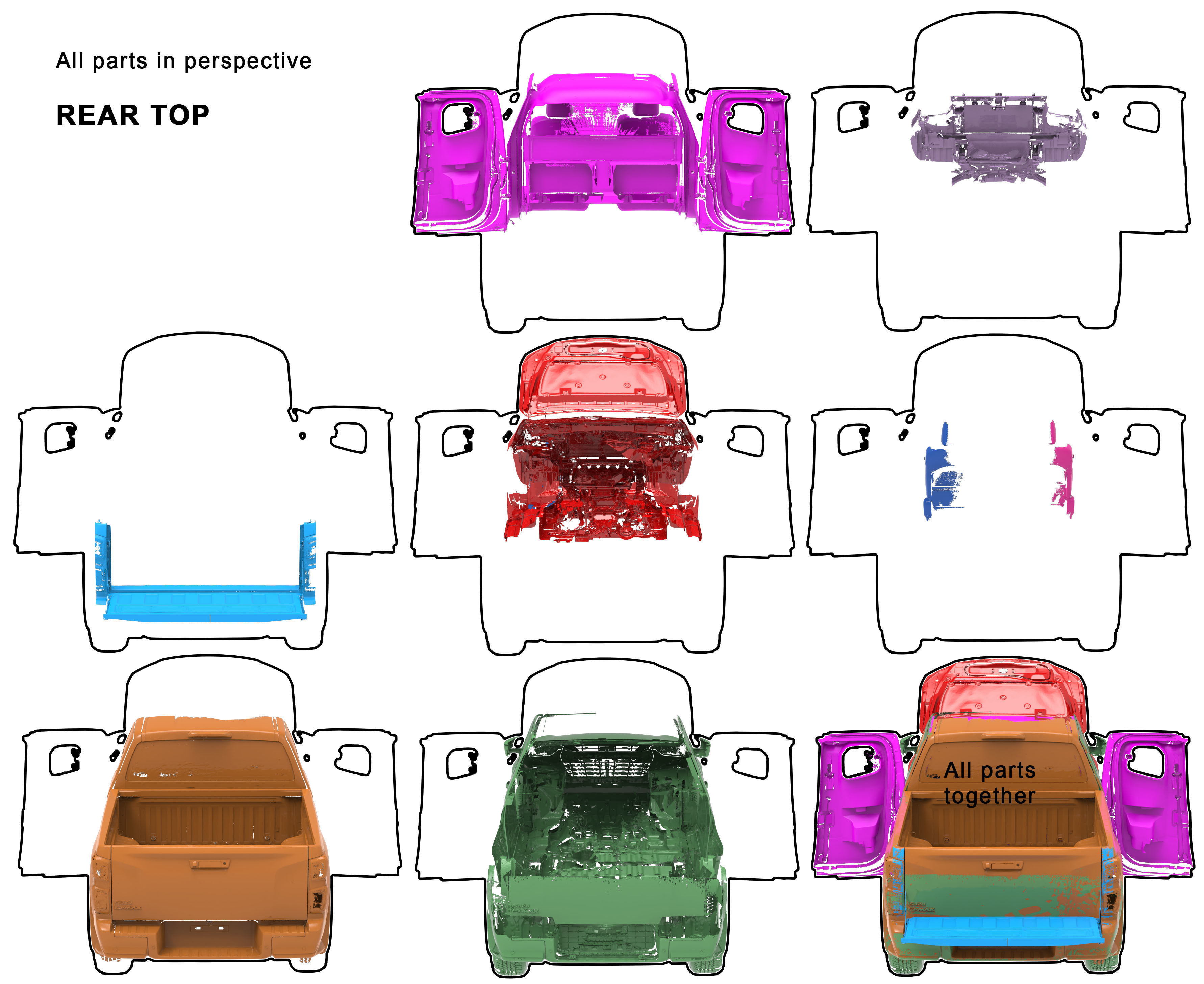 Isuzu D-Max CC EU 2020 Series Native multiple 3D Scan 3D model_4