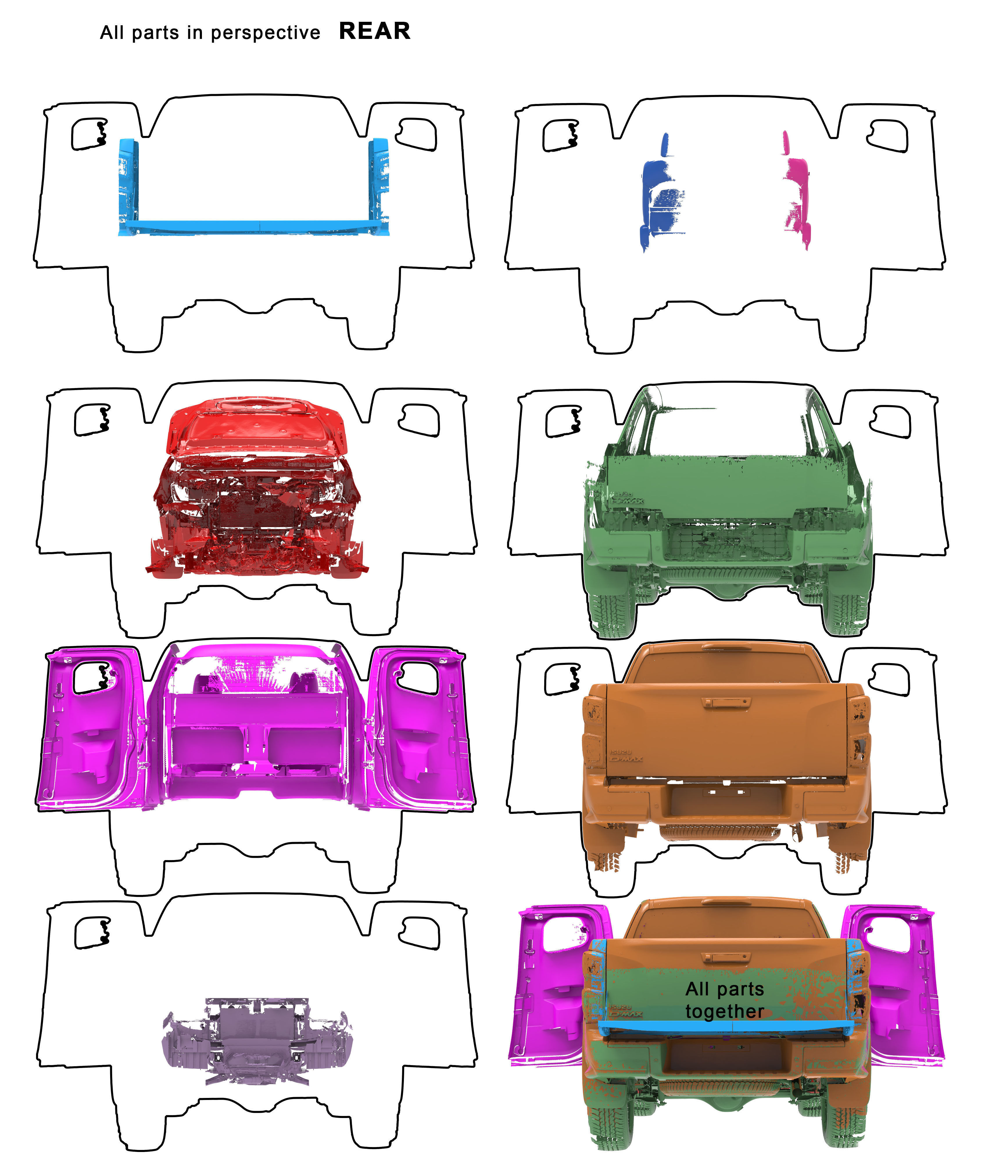 Isuzu D-Max CC EU 2020 Series Native multiple 3D Scan 3D model_3