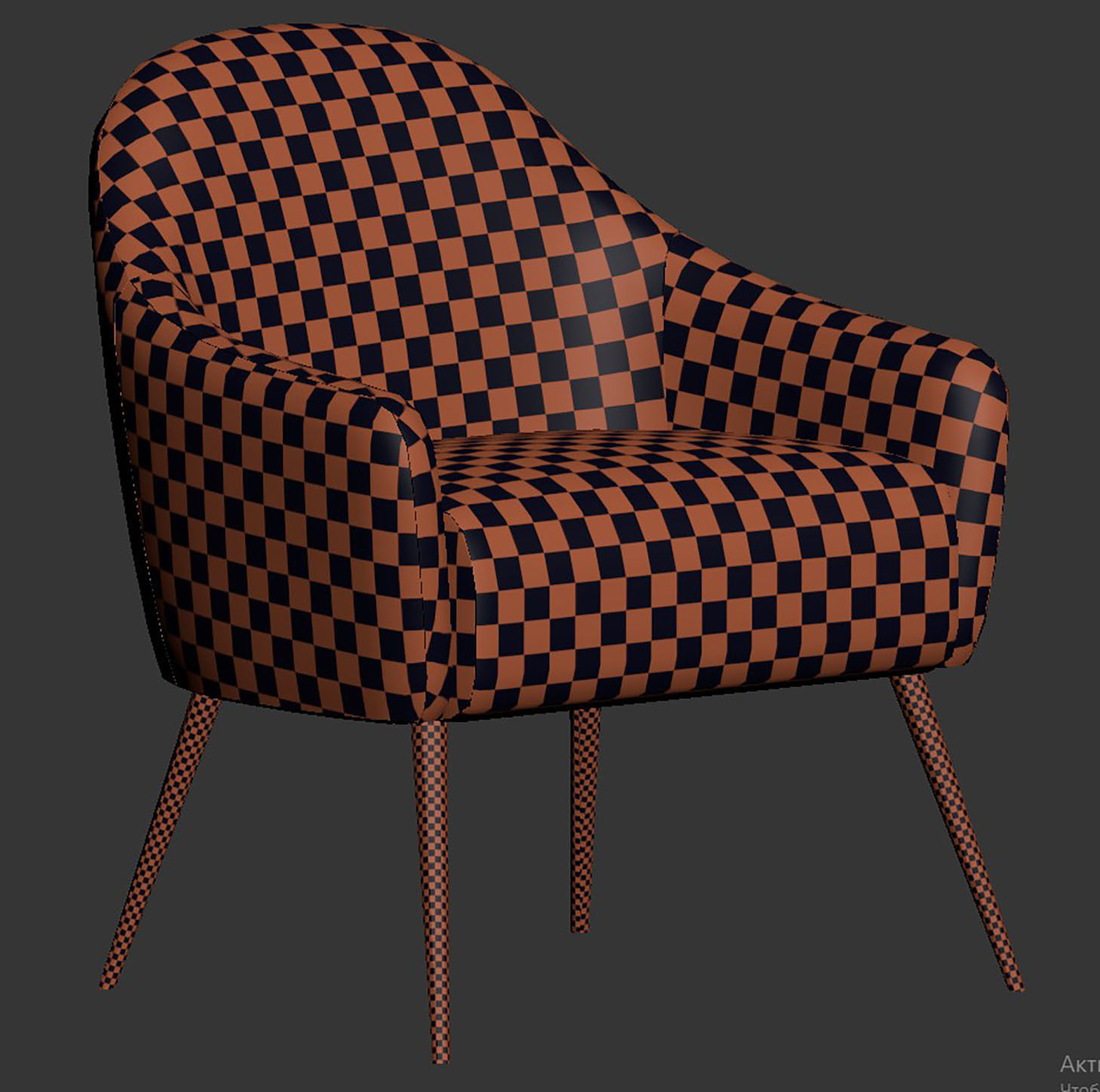 GEORGIA Fabric Armchair 3D model_8
