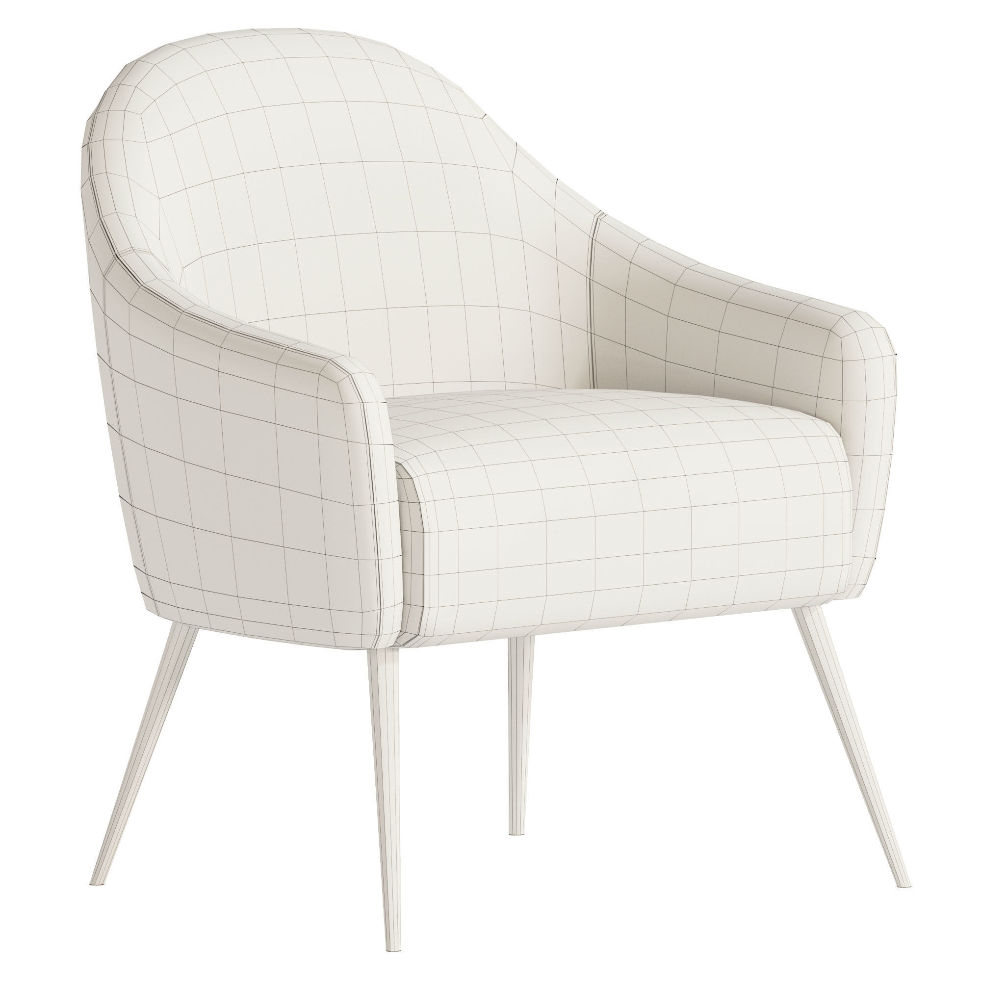 GEORGIA Fabric Armchair 3D model_6