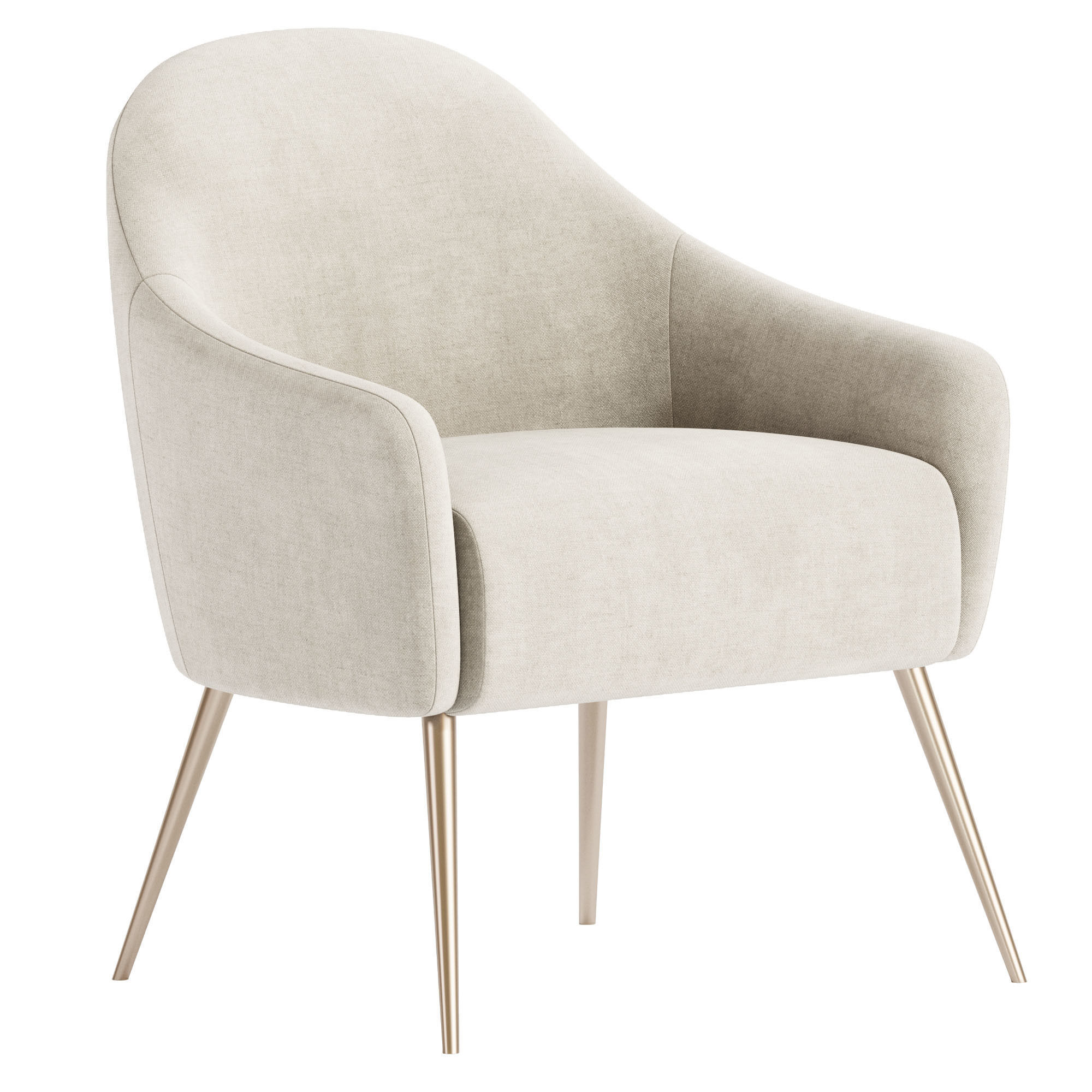 GEORGIA Fabric Armchair 3D model_2