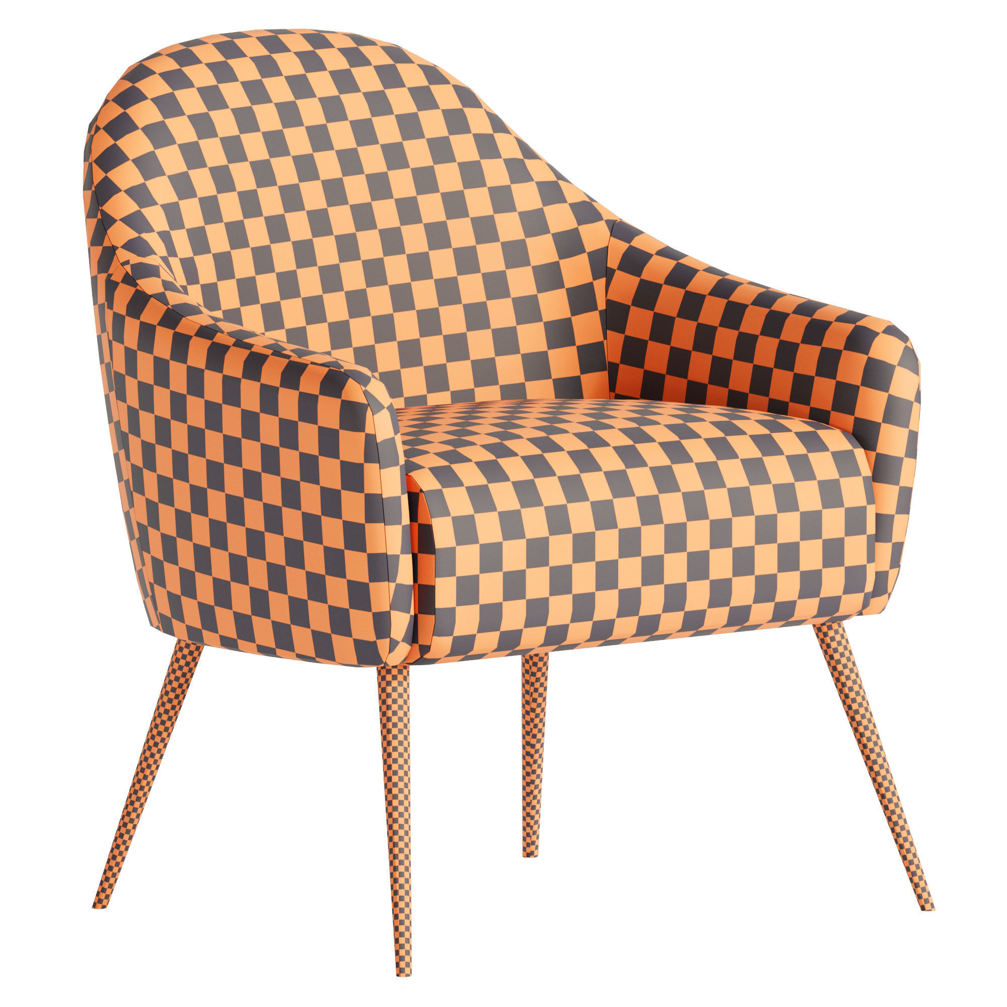 GEORGIA Fabric Armchair 3D model_7