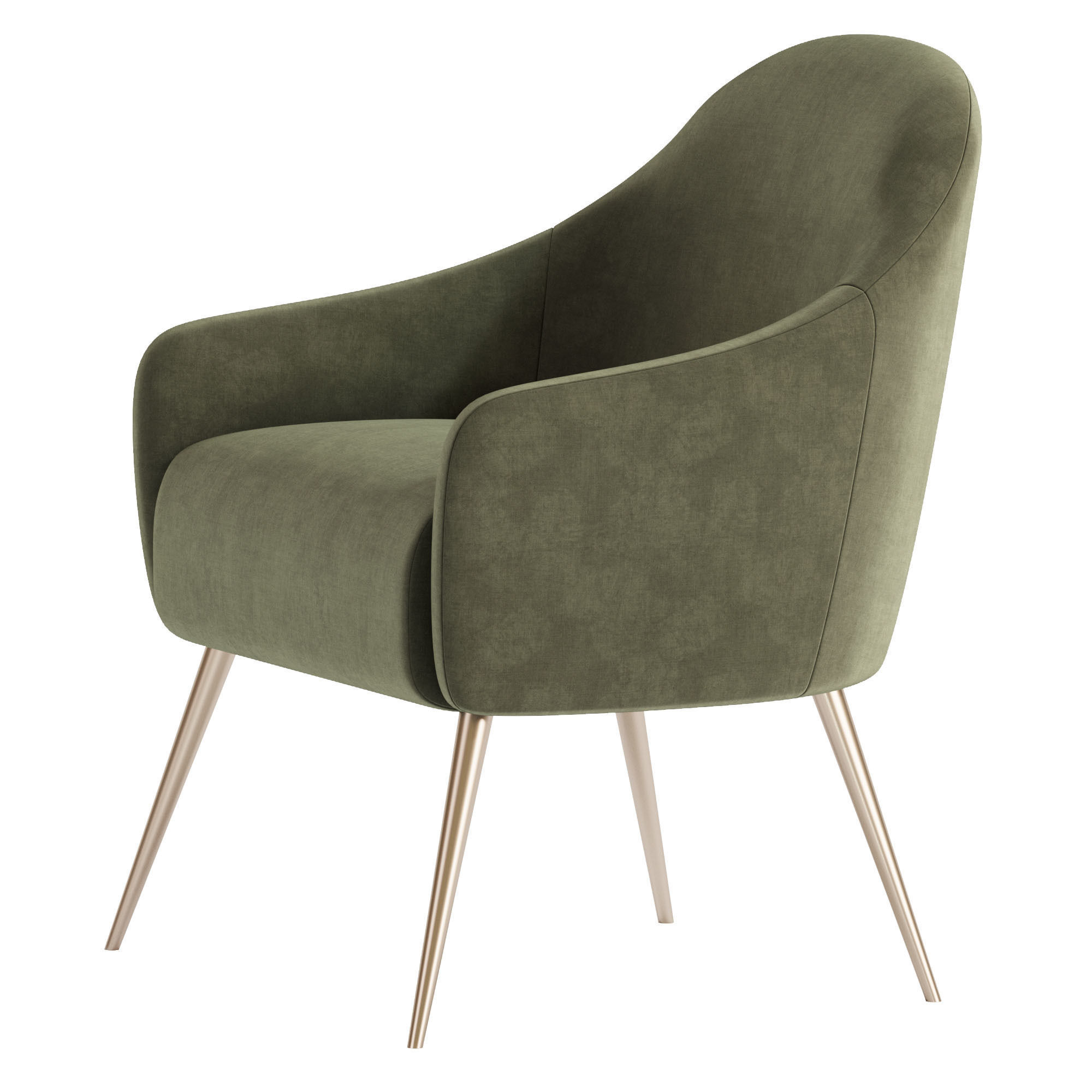 GEORGIA Fabric Armchair 3D model_4
