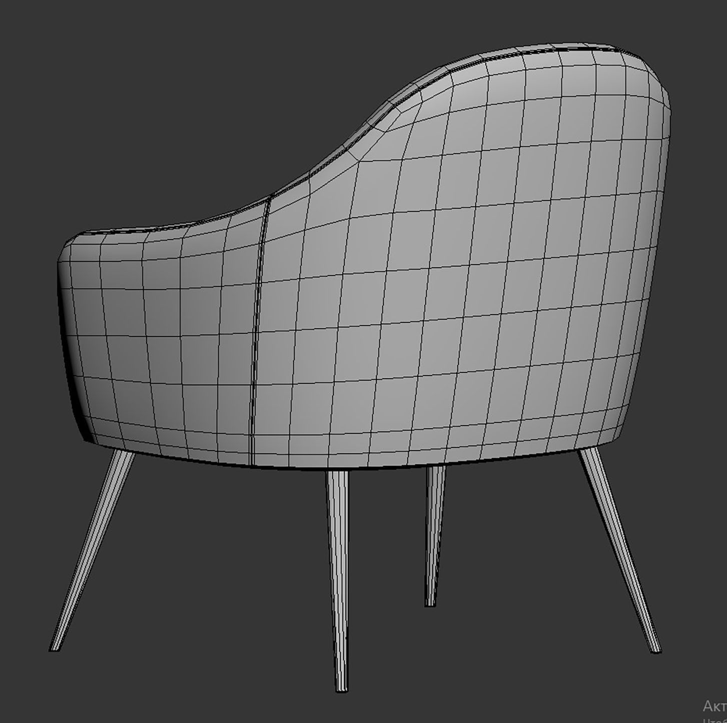 GEORGIA Fabric Armchair 3D model_10