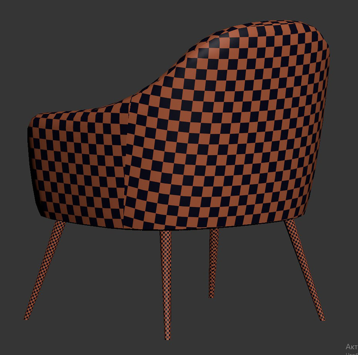 GEORGIA Fabric Armchair 3D model_9
