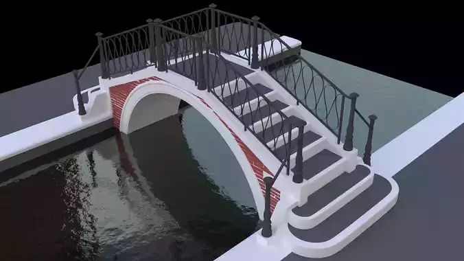 Venice bridge 3D model