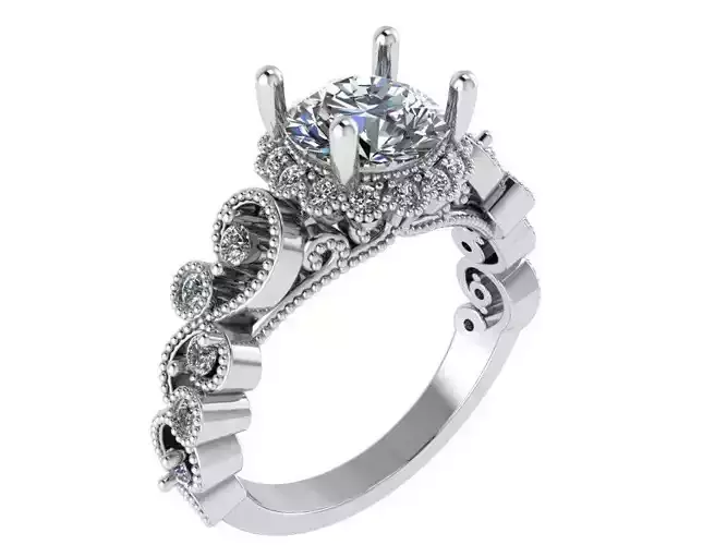 Floral Ornamental Ring 0819
