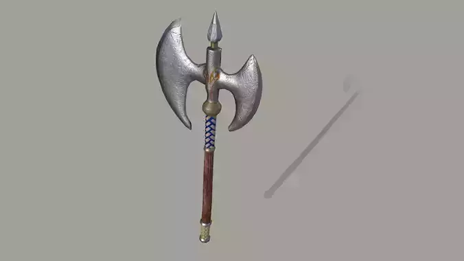 Medieval Axe Low-poly 3D model