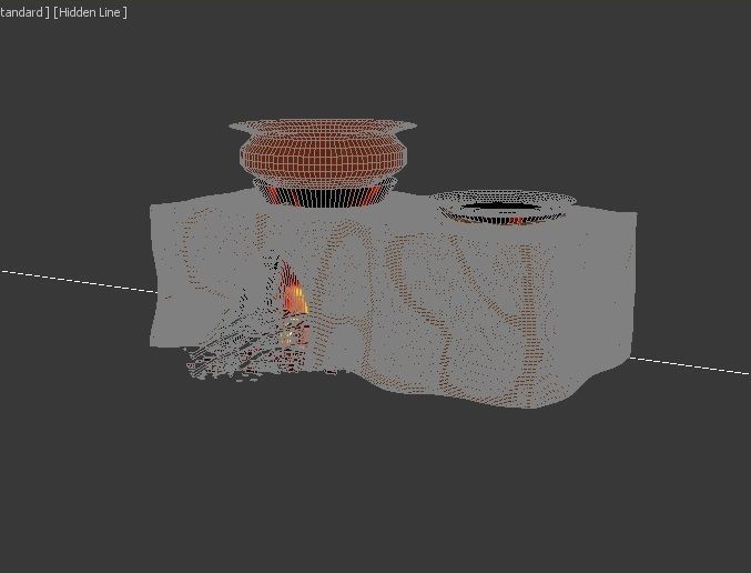 desi chulha 3D model_2