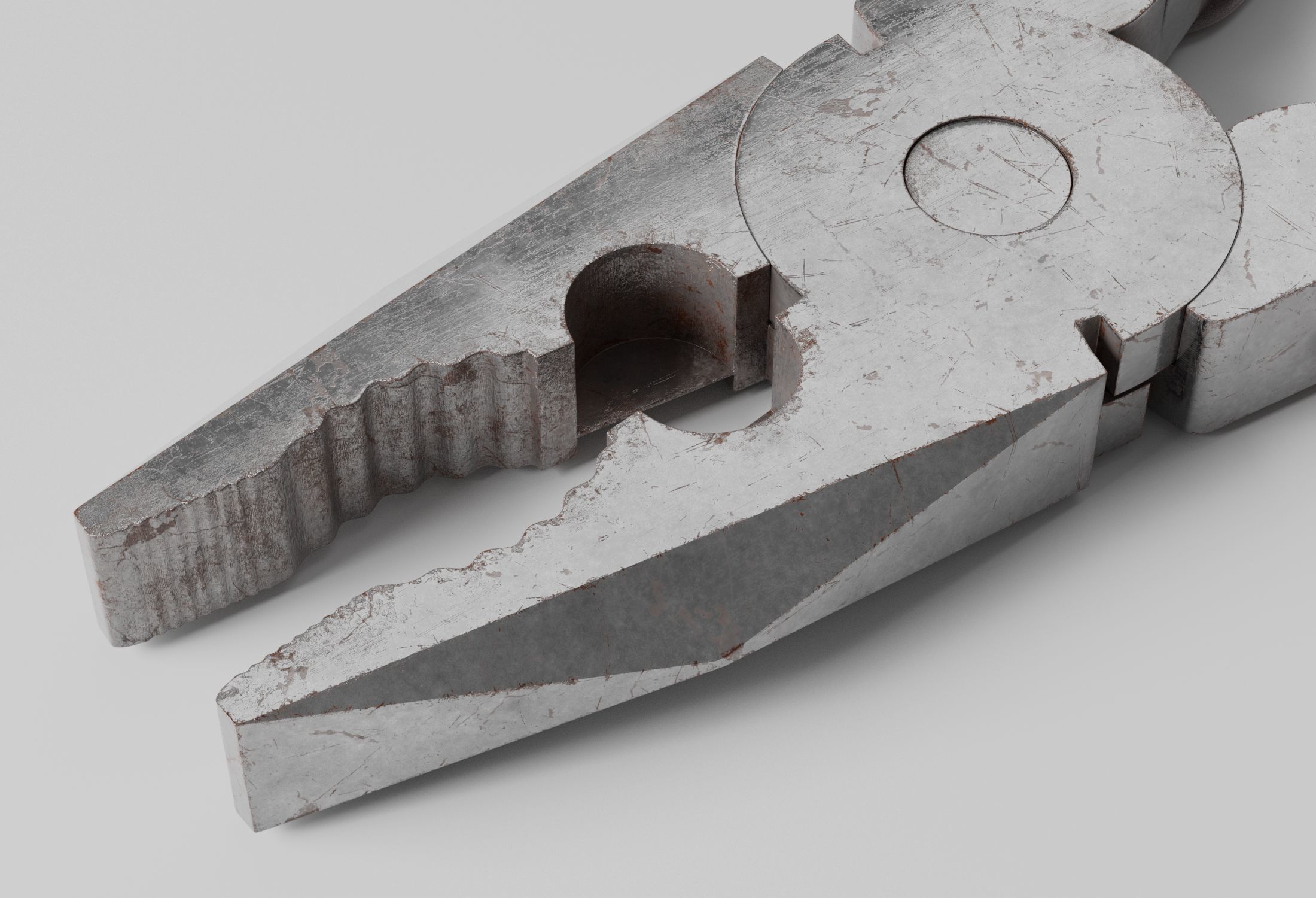 Weathered Combination Pliers 3D model_10