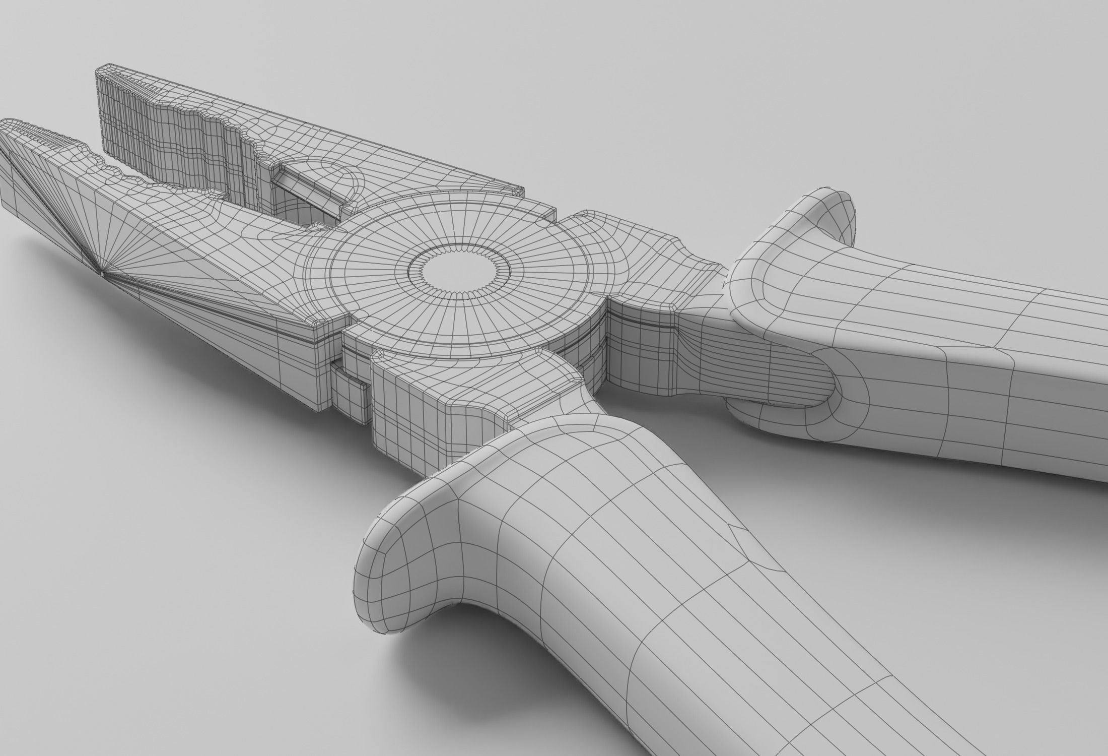 Weathered Combination Pliers 3D model_20