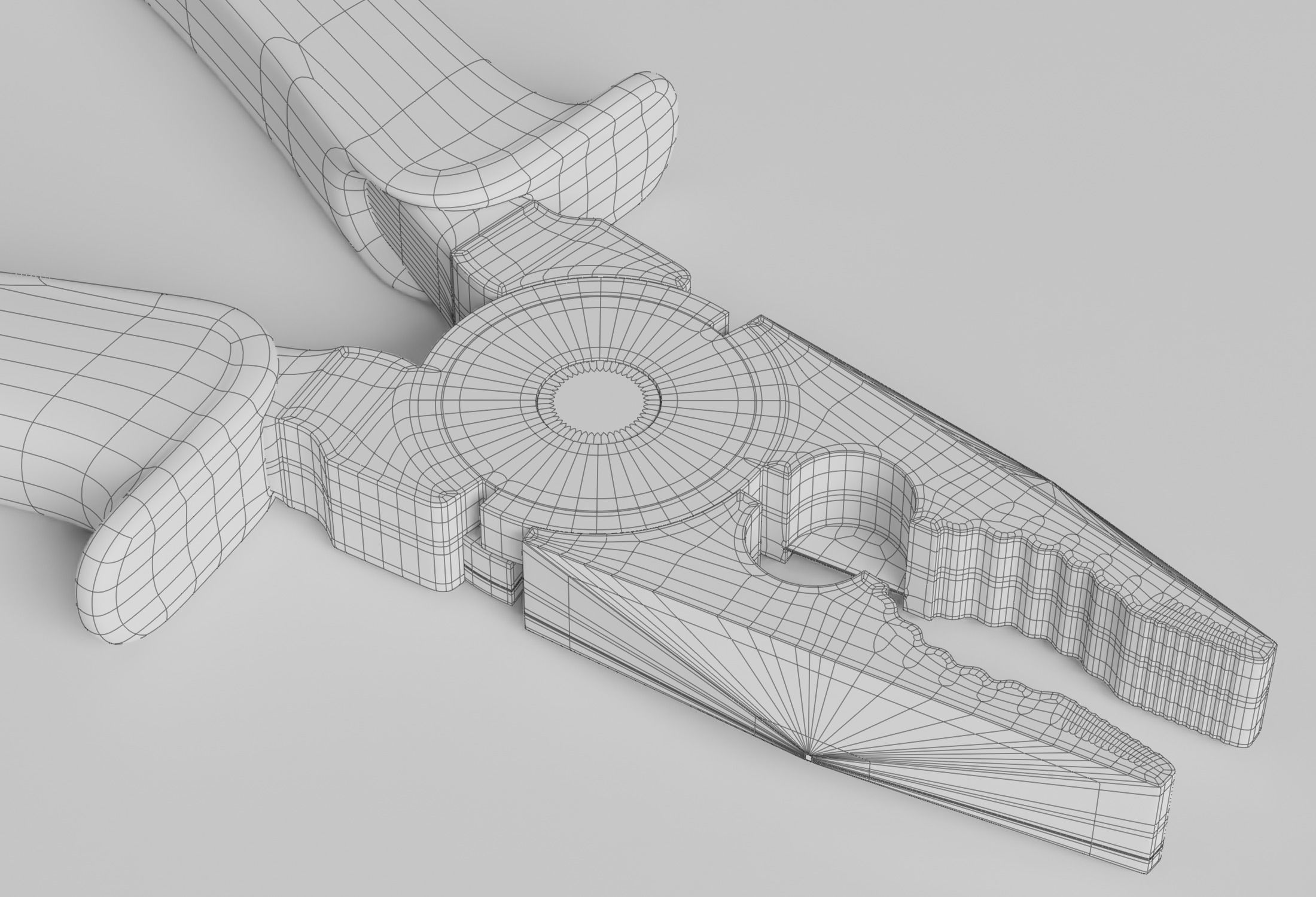 Weathered Combination Pliers 3D model_19