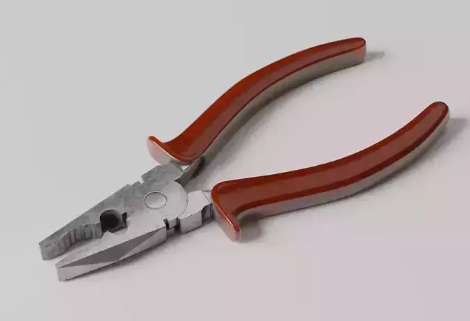 Weathered Combination Pliers 3D model