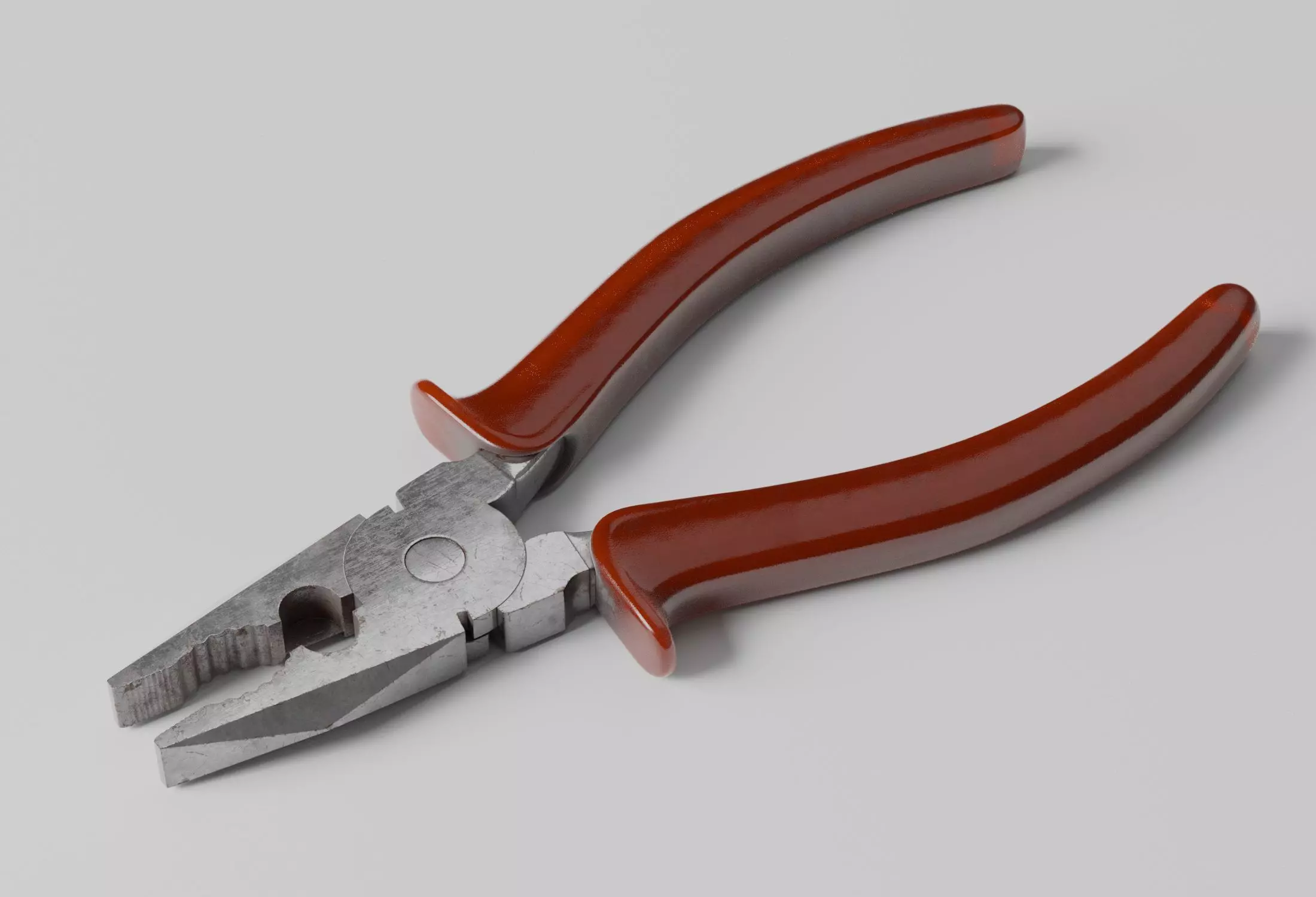 Weathered Combination Pliers 3D model_0