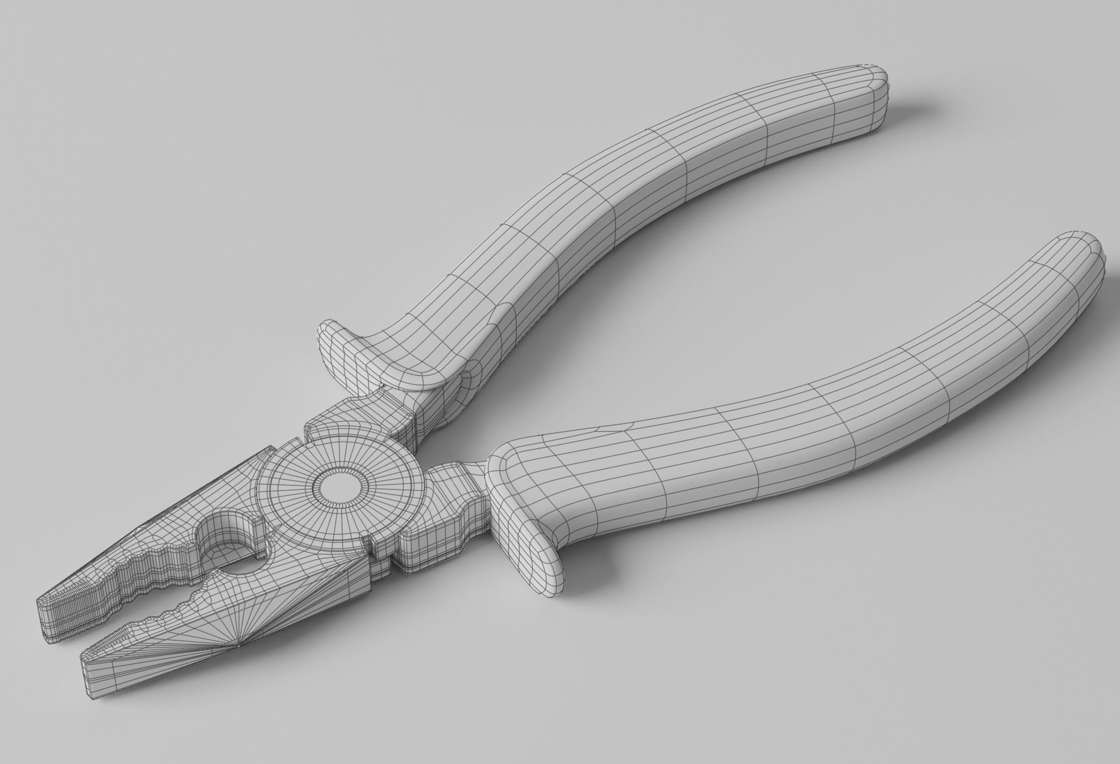 Weathered Combination Pliers 3D model_12