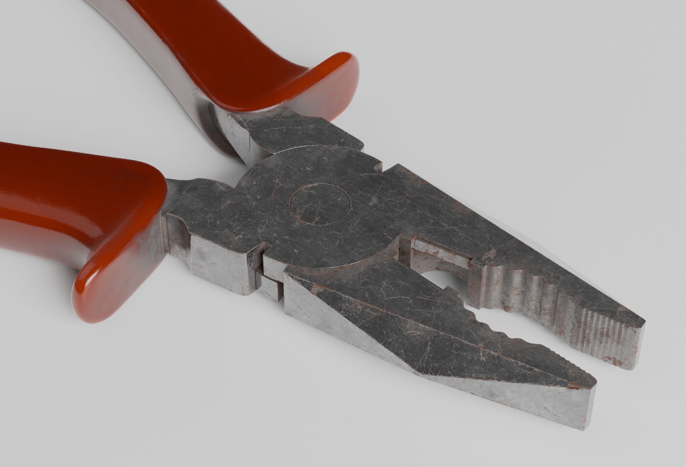 Weathered Combination Pliers 3D model_7