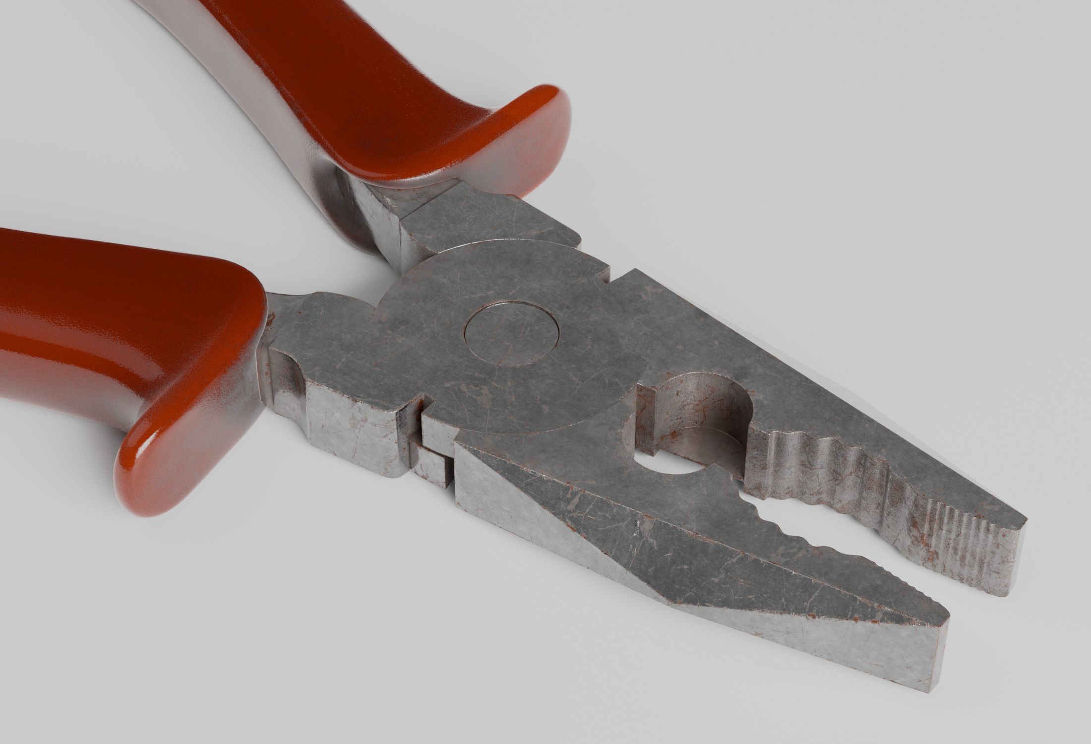 Weathered Combination Pliers 3D model_8