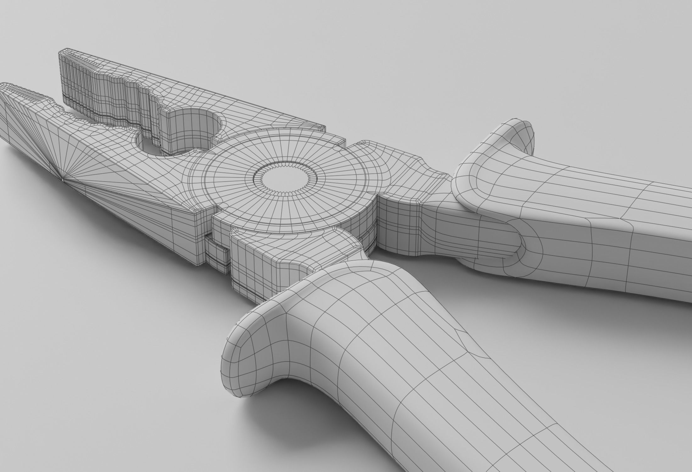 Weathered Combination Pliers 3D model_21