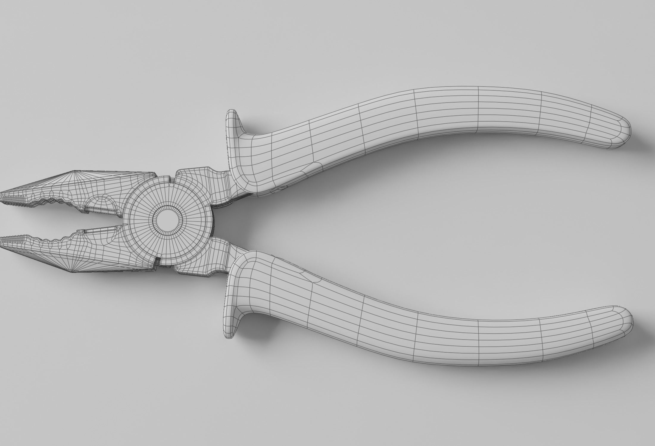 Weathered Combination Pliers 3D model_14