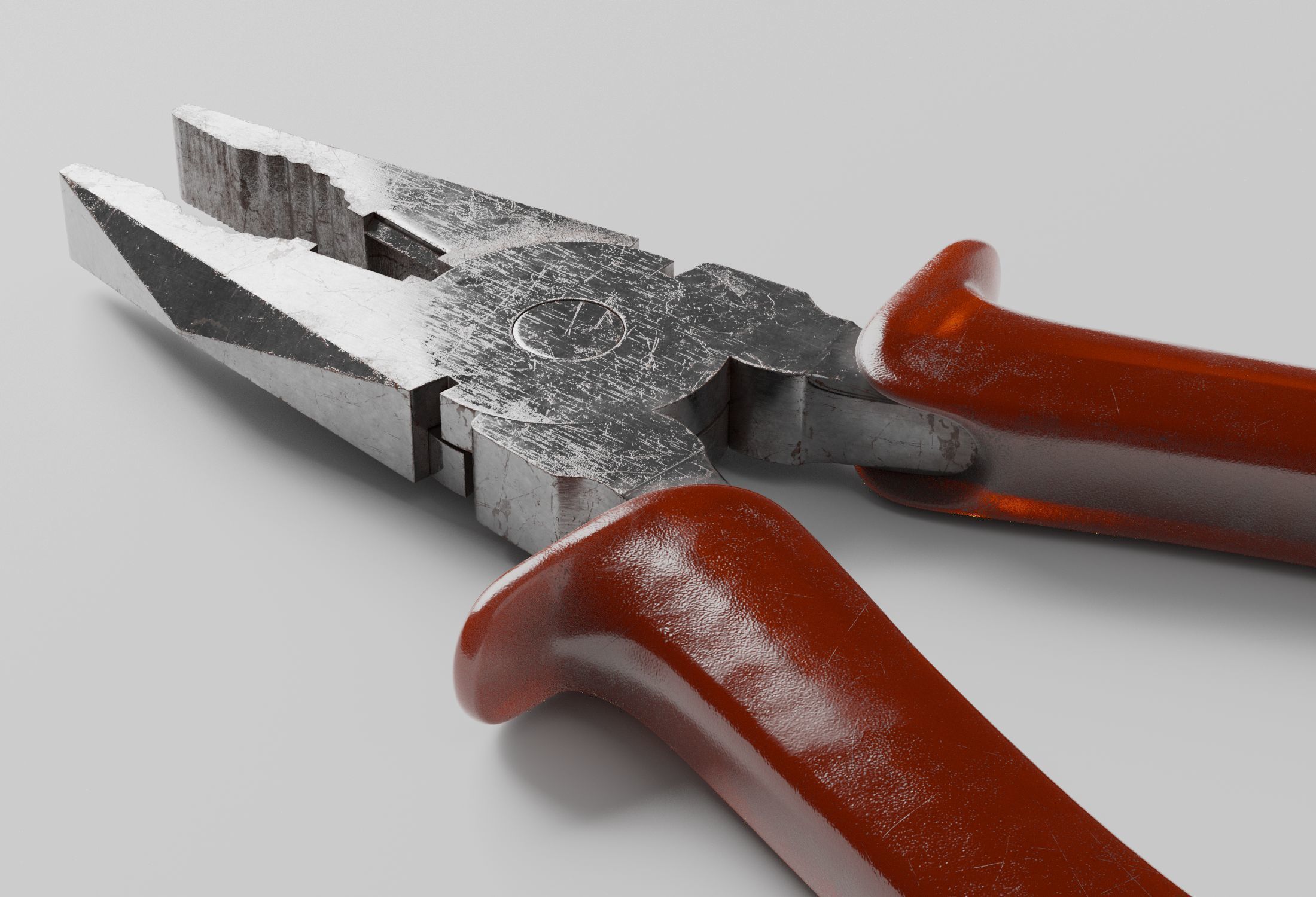 Weathered Combination Pliers 3D model_6