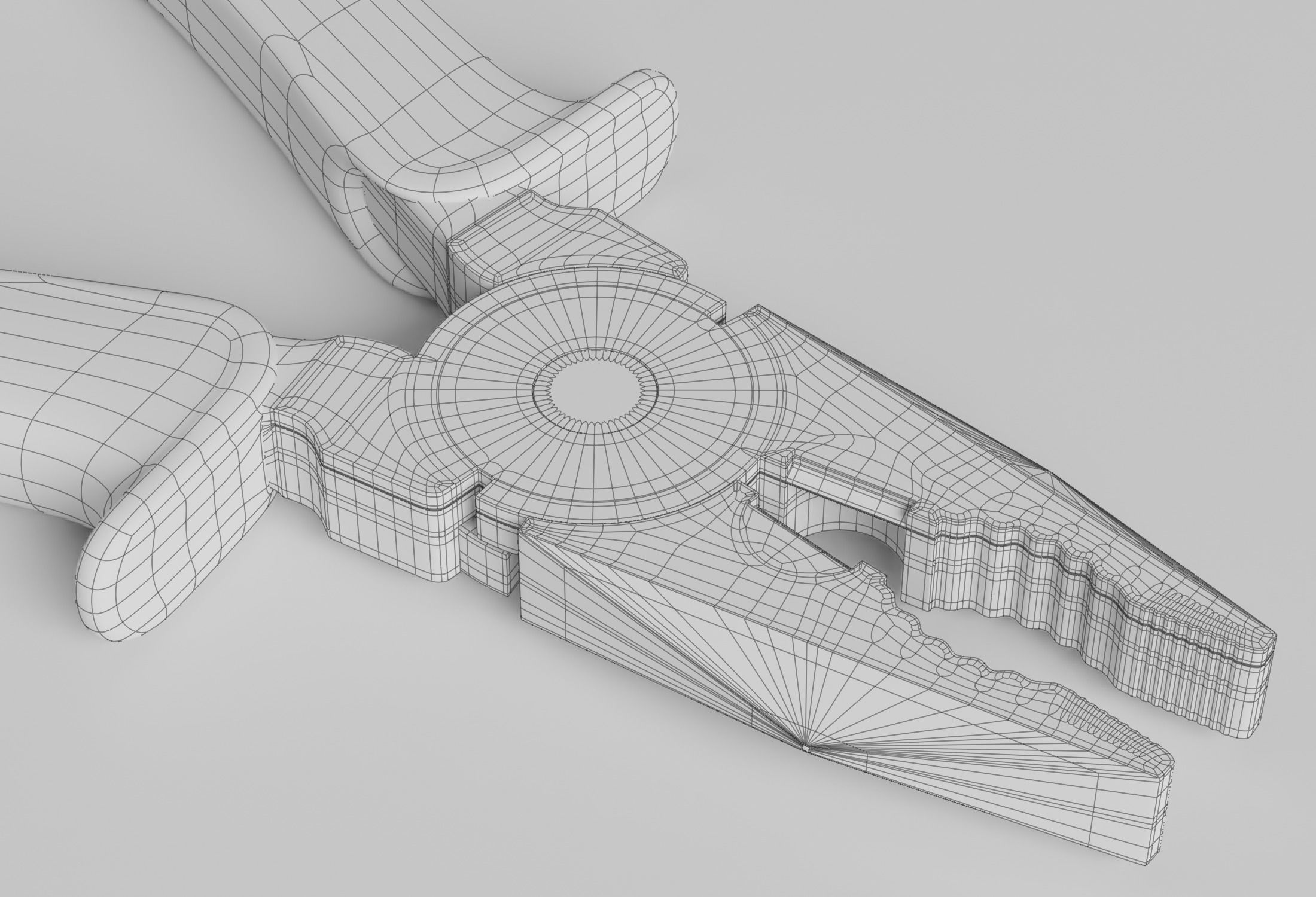 Weathered Combination Pliers 3D model_18