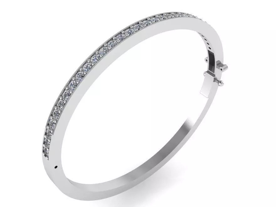 Diamond Bangle Bracelet 0823 3D print model_0