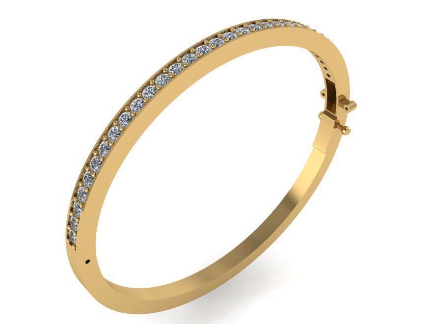 Diamond Bangle Bracelet 0823 3D print model_1
