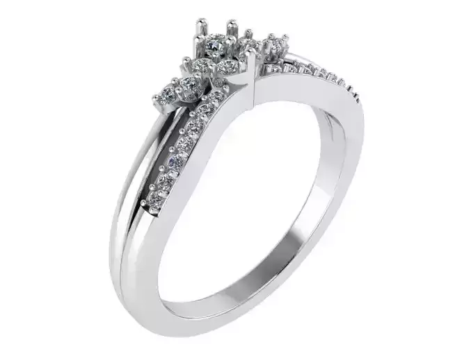 Floral Diamond Ring 0831