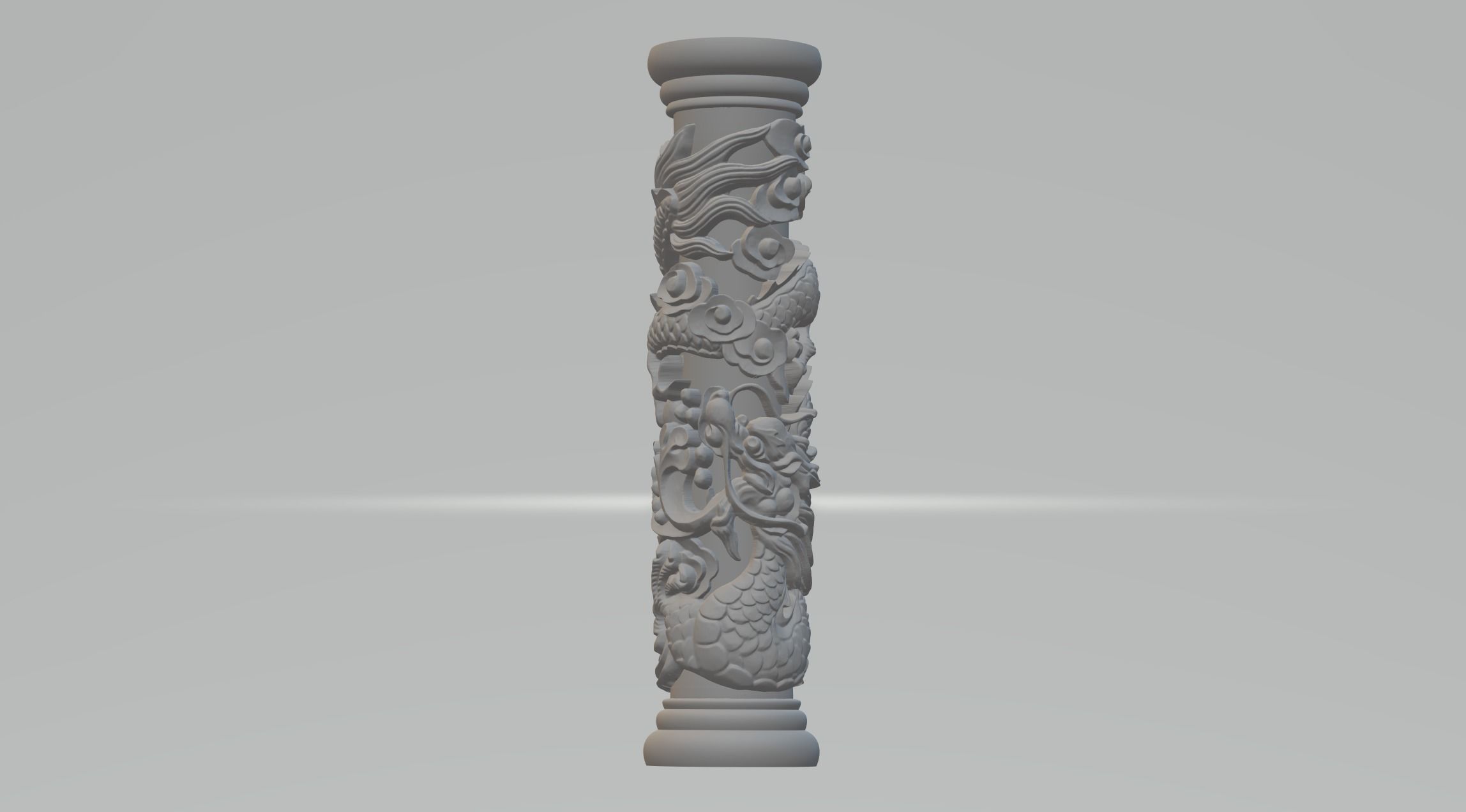 Panlong Column 3D Model 3D print model_2