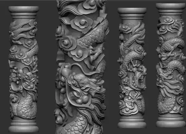 Panlong Column 3D Model