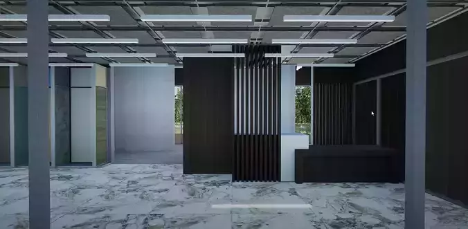 Archviz Realism 3d showroom  architecture Unreal Engine Low-poly 3D model