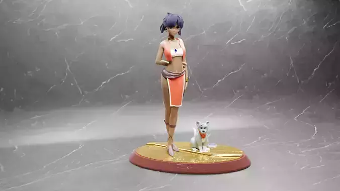 Nadia and King from The Secret of Blue Water with display base