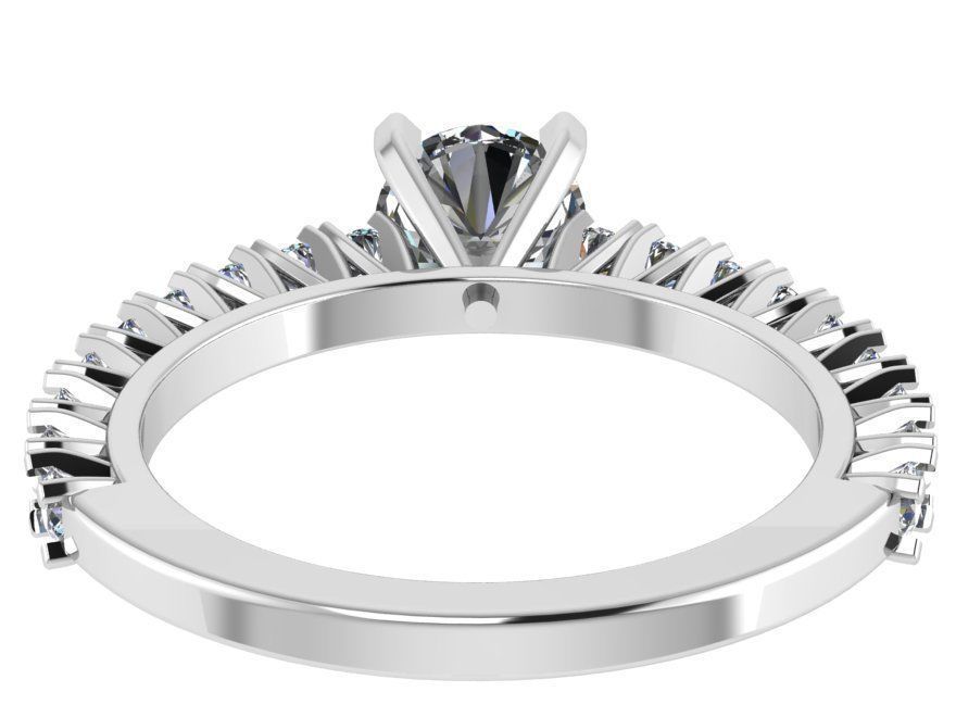 Peg Head Diamond Ring 0756 3D print model_2
