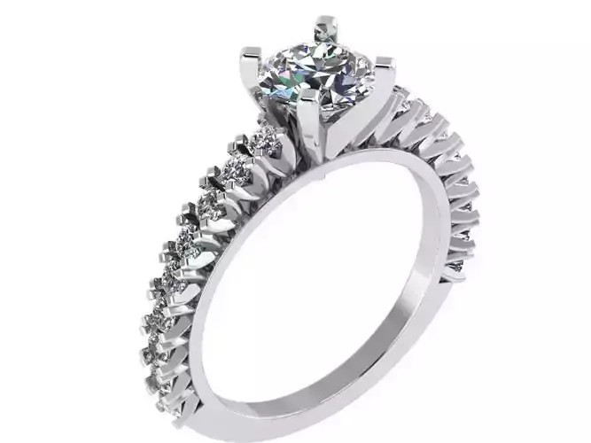 Peg Head Diamond Ring 0756