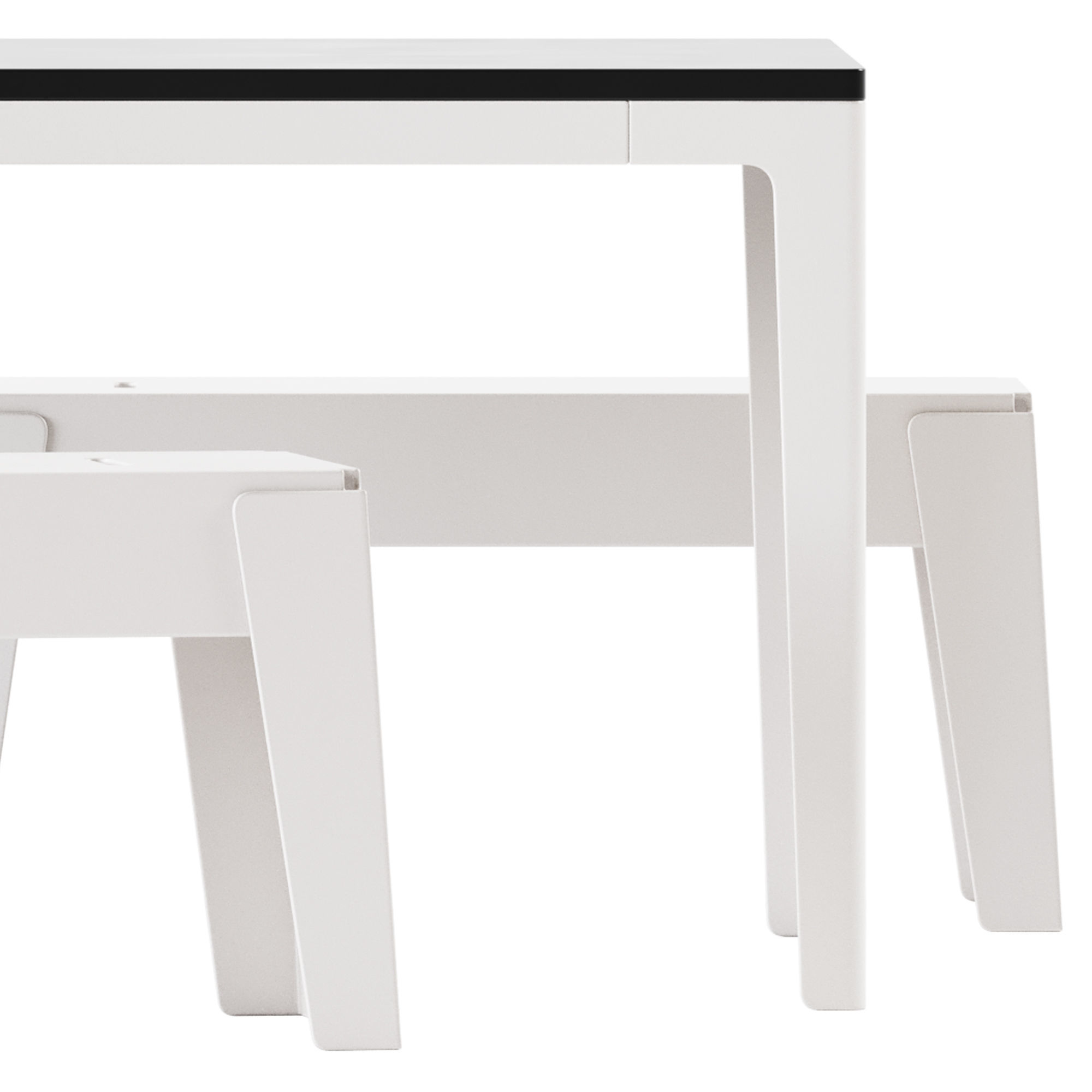 Pop Table Rectangle and Butter Bench by DesignByThem 3D model_2