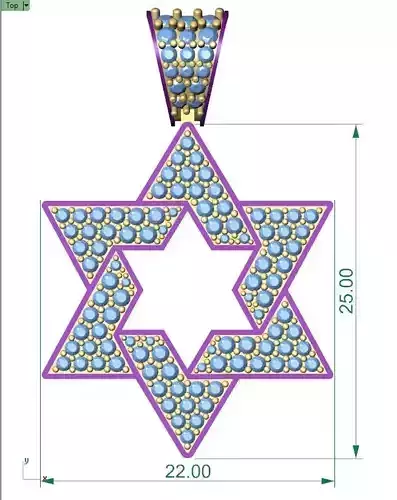 Latest Star Pendant with Bail