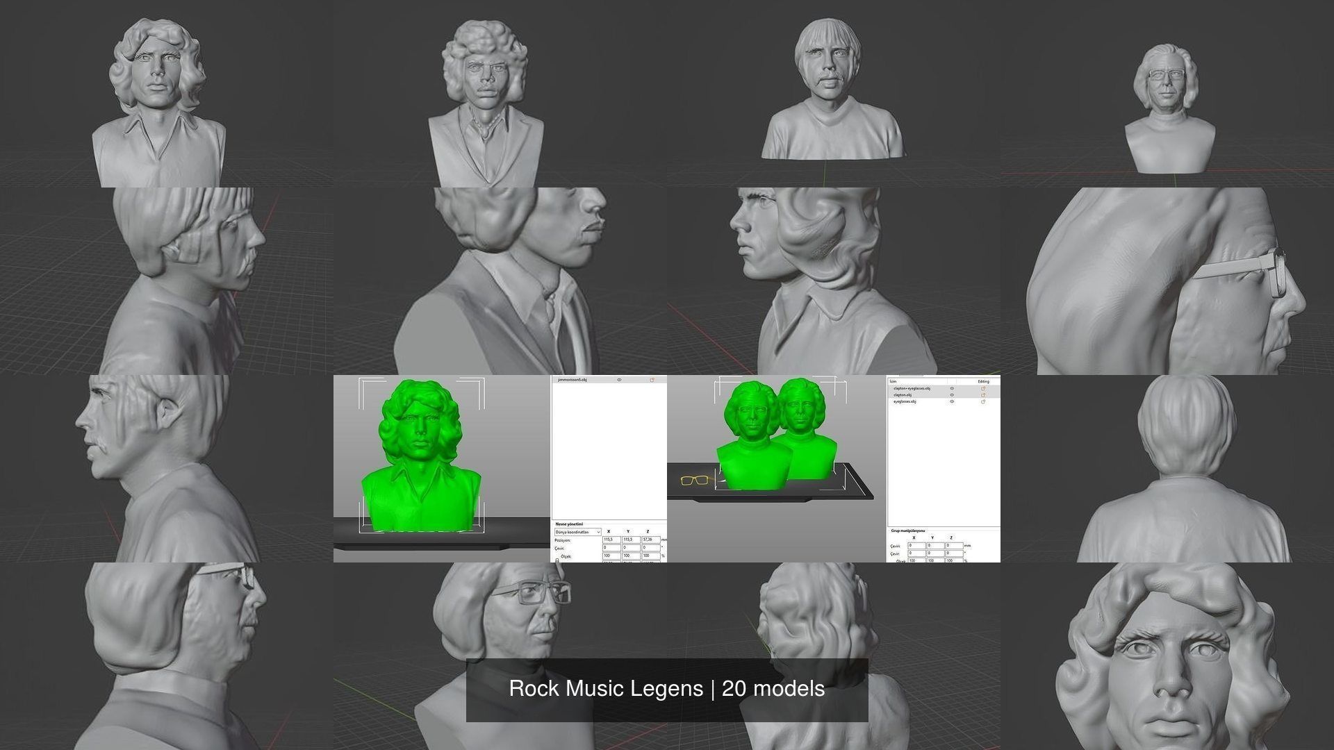 Rock Music Legens 3D Model Collection_2