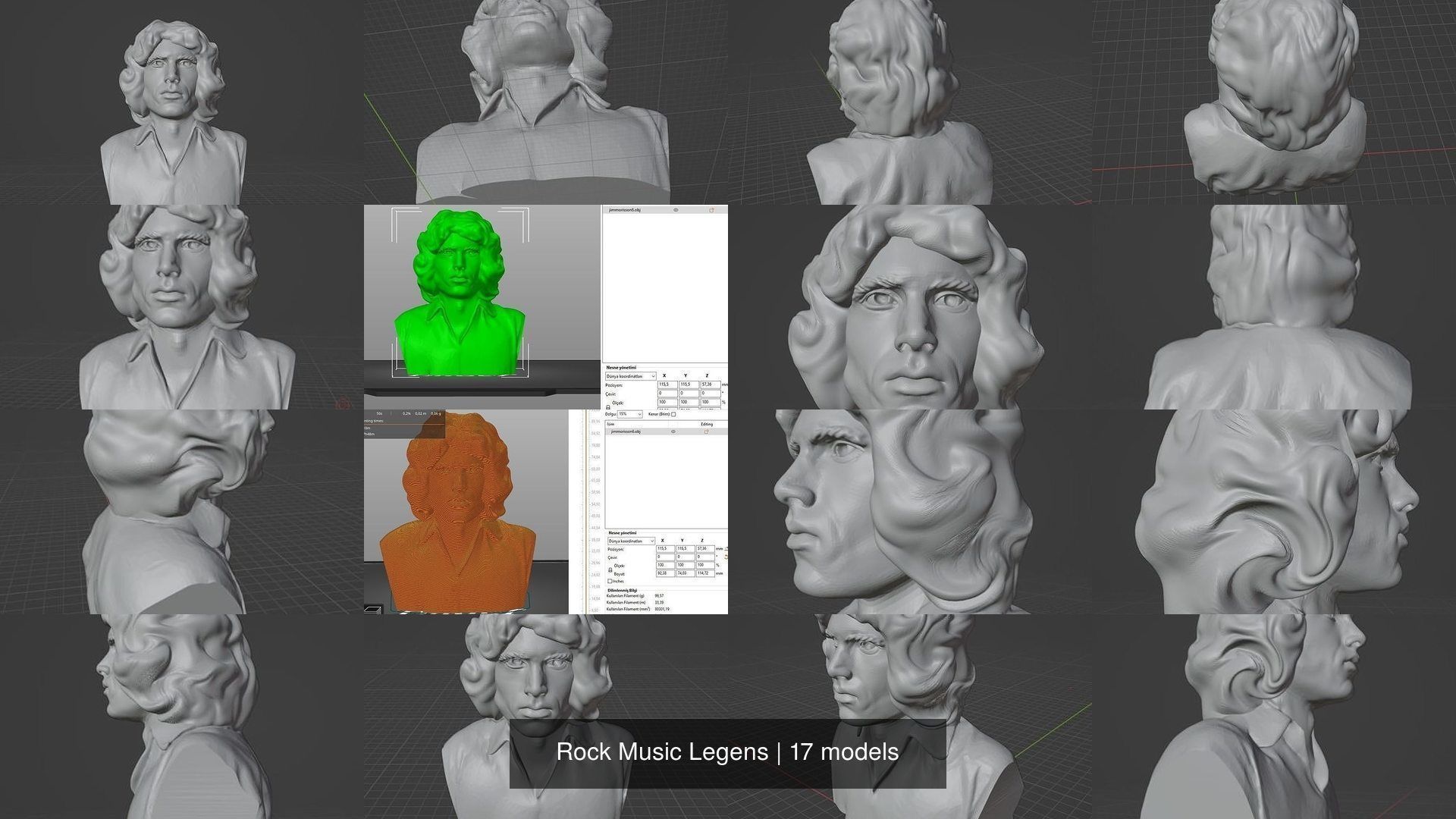 Rock Music Legens 3D Model Collection_3