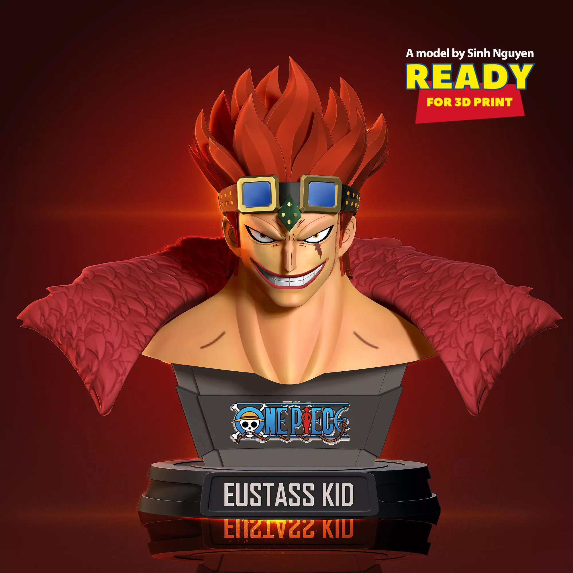 Eustass Kid Bust 3D print model