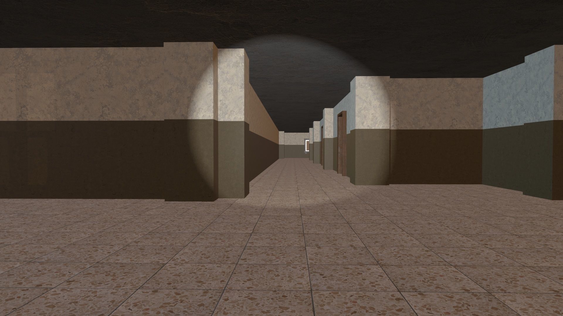 abandoned courthouse V2 Low-poly 3D model_9