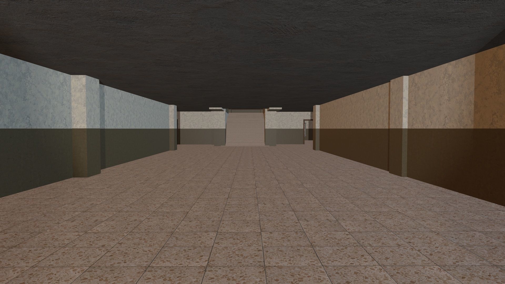 abandoned courthouse V2 Low-poly 3D model_6