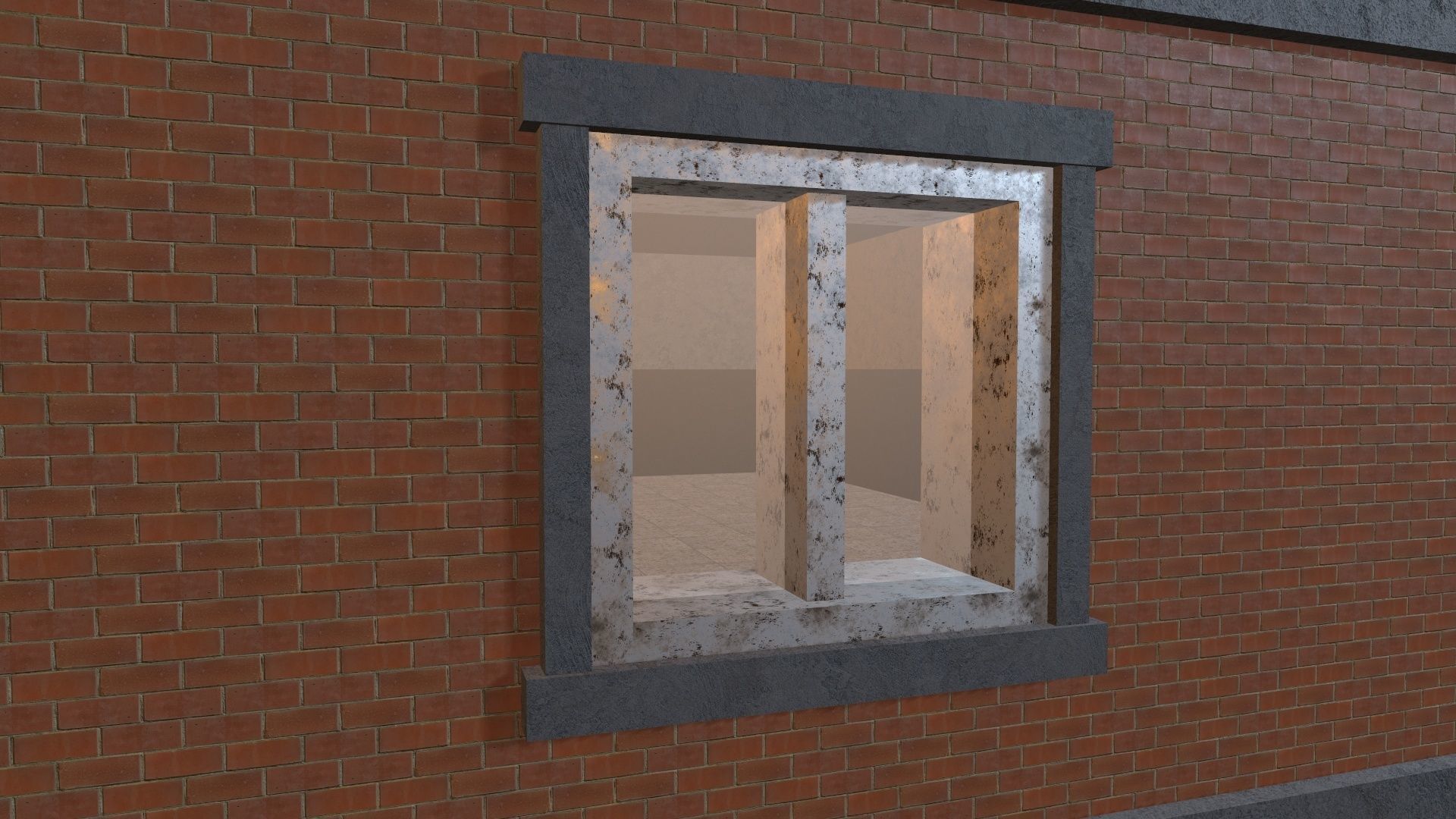 abandoned courthouse V2 Low-poly 3D model_8