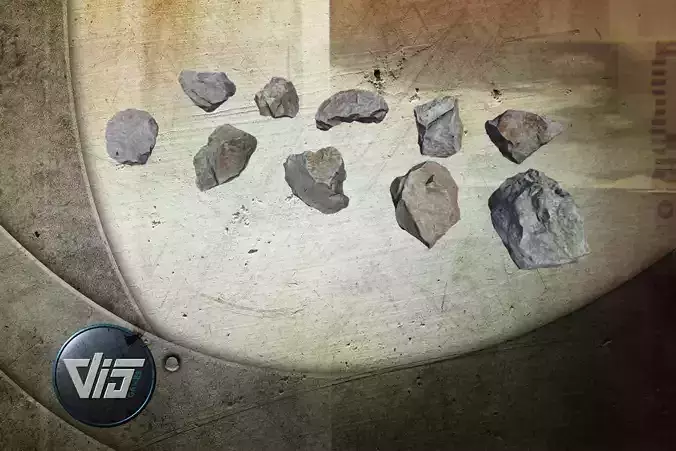 Scanned Rocks Collection 02 - Lowpoly