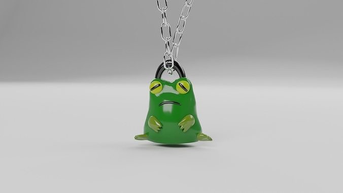 cute keychain Frog Bazoo Free 3D print model